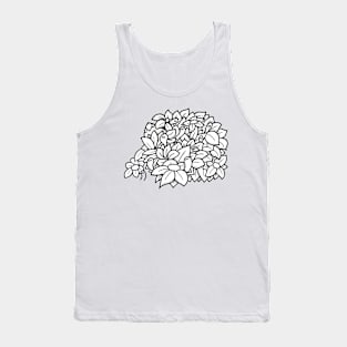 Bunch of Flowers with Cute Worms Doodle Art Tank Top